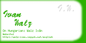 ivan walz business card